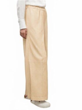 TWP Lambskin Leather Eva Wide Leg Pants